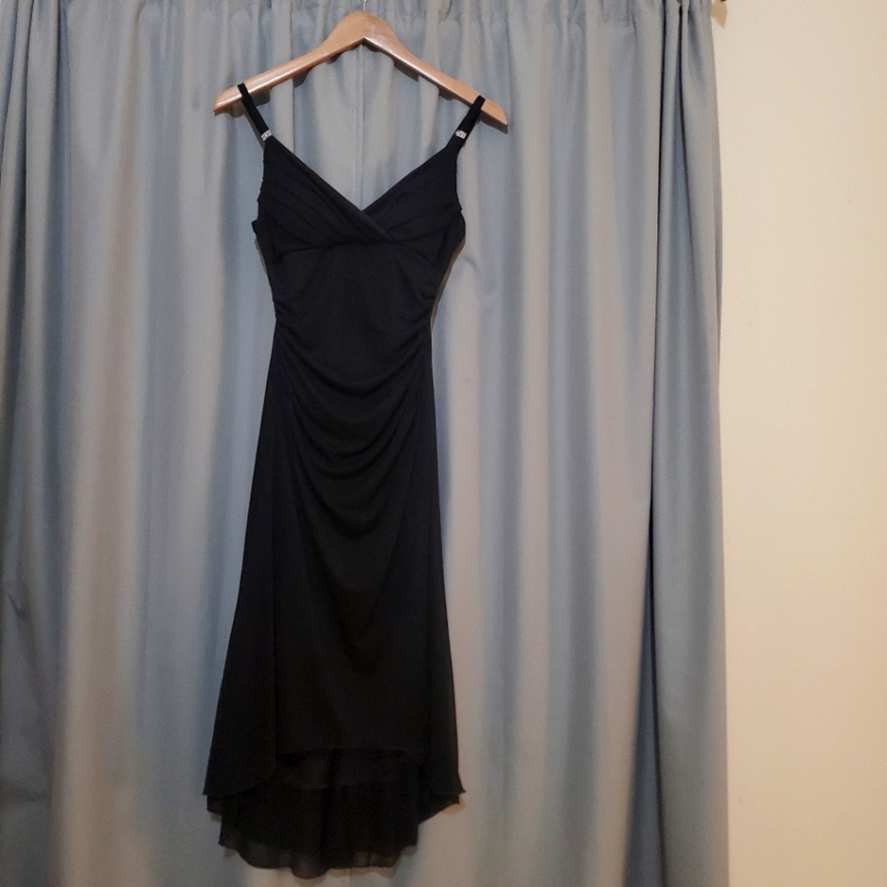 Black Midi Cocktail Dress- Dress Barn Collection Size Small